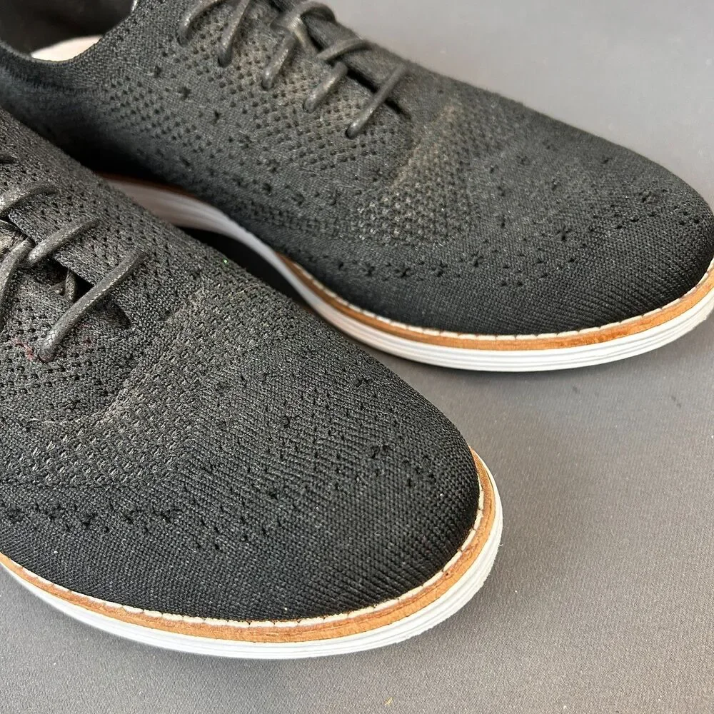 Cole Haan Black Stitchlite Wingtip Oxford Sneaker Shoes Size 8B - Picture 7 of 16